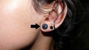 Double Flare Colorfront Pyrex Plugs Customer Photo